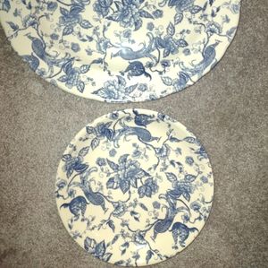Biltons Vintage  England Cobalt blue and white porcelain plate
